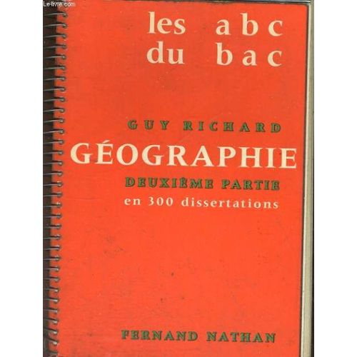 Dissertation geographie bac
