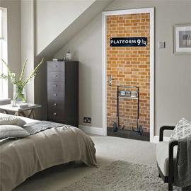 Harry Potter Affiche 77x200cm Quai 9 34 Porte Chambre Vinyle Stickers Autocollant