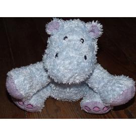 peluche hippopotame bleu