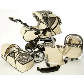 poussette leopard beige