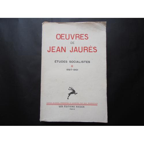 Oeuvres De Jean Jaurès études Socialistes Tome 2 1897 1901 - 