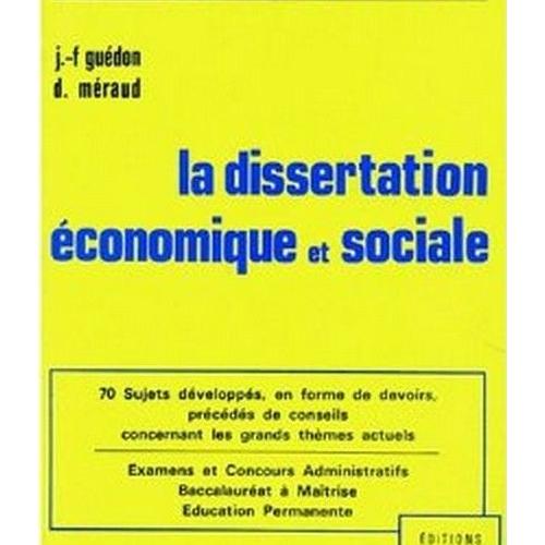 Dissertation economique gratuit