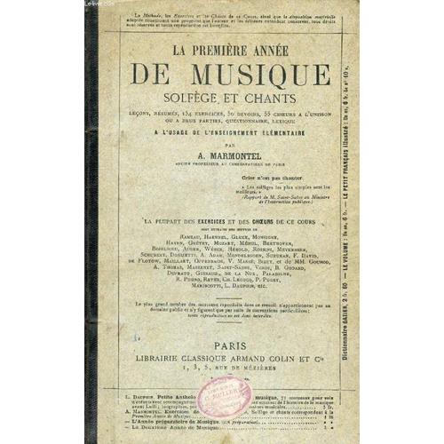 La Premiere Annee De Musique Solfege Et Chants Enseignement Elementaire - 