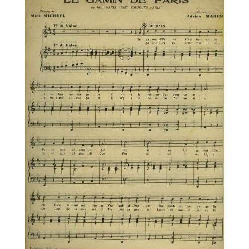 Le Gamin De Paris Piano Et Chant. Art et culture Rakuten Le Gamin De Paris Piano Et Chant. Art et culture Rakuten