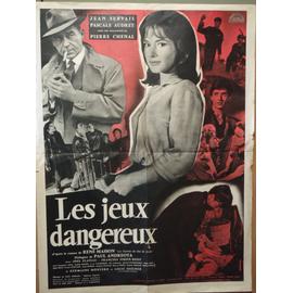 LES JEUX DANGEREUX - 1958 - AFFICHE ORIGINALE PLIEE 60 X 80 - PASCALE ...