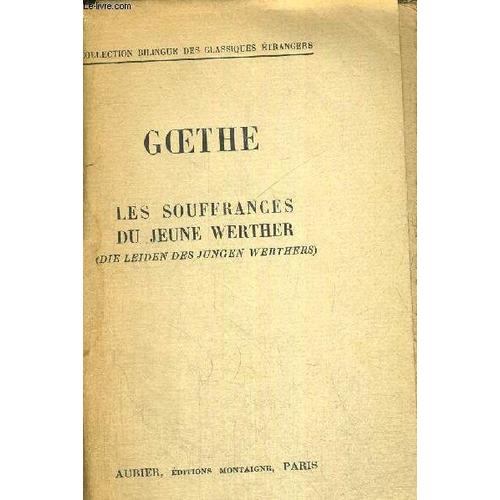 Les Souffrances Du Jeune Werther Livre ancien Rakuten