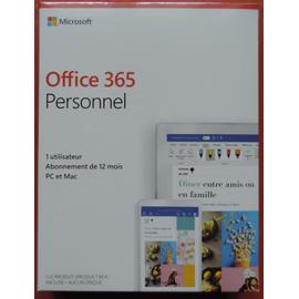Logiciel De Bureautique Microsoft Office 365 Personnel Rakuten