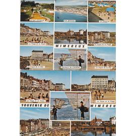 Lot De 2 Cartes Postales Multivues Souvenir De Wimereux Pas De Calais Le Golf La Plage La Digue Le Camping La Rivière Et Léglise