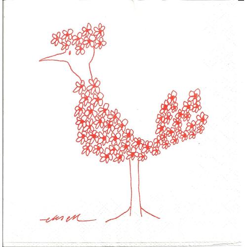 5 serviettes Cygne Cygnes Coeur Paire Serviettes technique Motif Serviettes 1//4 Koi