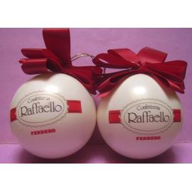 Lot De 4 Boules De Noel Diamètre 10 Cm Publicité Confetteria Raffaello Ferrero