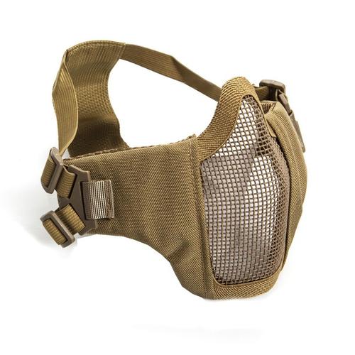 For/êt Respirant Airsoft Field Wargame Masque Tribal Chef Demi Visage M/étal Acier Net Masque de Protection Airsoft