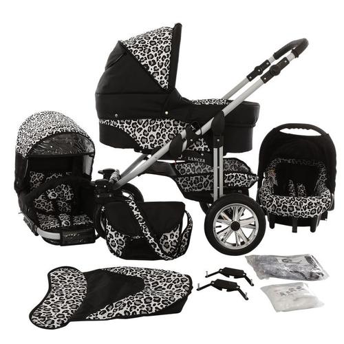 poussette trio leopard