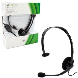 Microsoft Casque Ecouteur Filaire Officiel Avec Microphone Micro Integre Noir Pour Console De Jeux En Reseau Live Chat Xbox 360 Rakuten