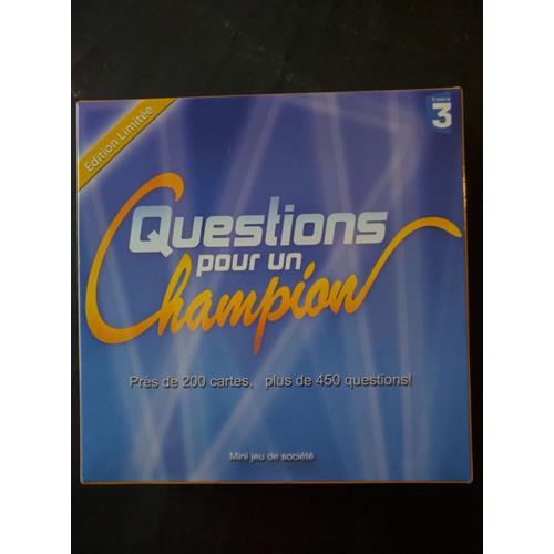 Mini Jeu Questions pour un Champion Edition Limitee France 3 Rakuten