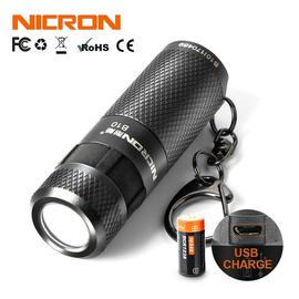 LED USB Clé Lampe Rechargeable Torche de Poche Portable Porte-clé Lumière