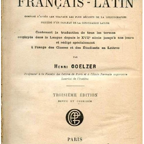 Nouveau Dictionnaire Francais Latin - 