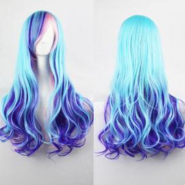 perruque bleue cosplay