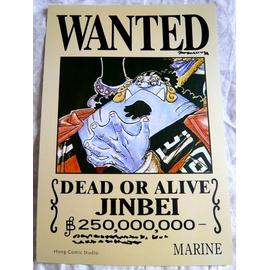 One Piece Poster  Wanted  Jinbei  Neuf Rakuten