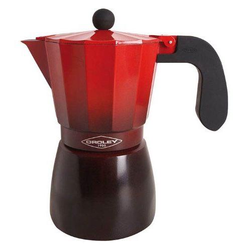Oroley Cafetière italienne en aluminium Compatible plaques à induction Rouge 9 TAZAS rouge Rakuten