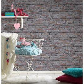 Papier Peint Mur Brique Gris Rose