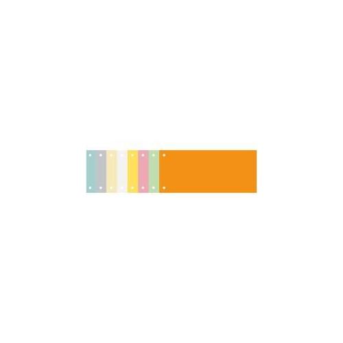 Paquet 100 fiches intercalaires horizontales unies perforees forever 105x240mm