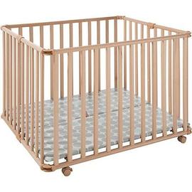 Parc Pliable Ameli Pois Gris Naturel Rakuten