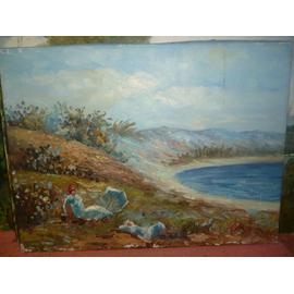 Peinture Sur Toile D Un Bord De Mer Dans Le Style Impressioniste Rakuten