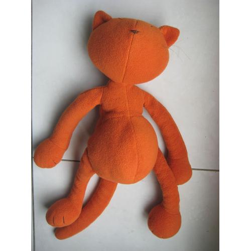 peluche chat orange