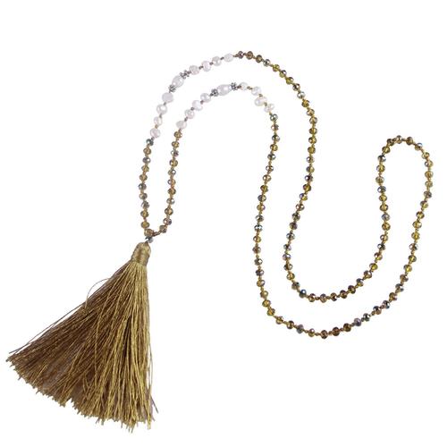 Indian Women Gold polonais multicolores Design Collier long Chaîne livraison gratuite