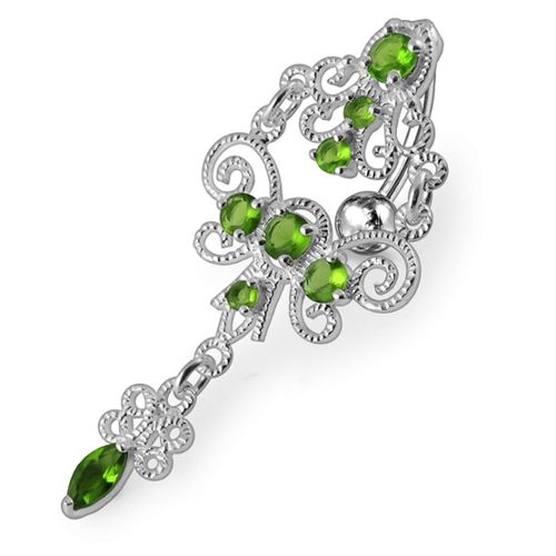 Parfait Cadeau D/'anniversaire Pour Maman Authentique Olive Péridot Gemmes Argent Dangle Earrings