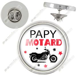 Pin S Papy Motard Moto Fond Blanc Humour Idee Cadeau Homme Grands Parents Anniversaire Fete Pins Bouton Epinglette Rakuten