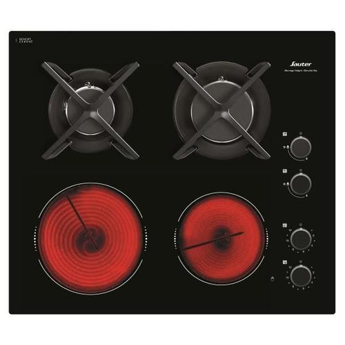 Sauter SPG4466MB Table de cuisson vitrocéramique et gaz 4 plaques