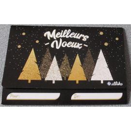 Pochette Cadeau Illiko Fetes De Fin D Annee 18 Modele Meilleurs Voeux Fond Noir Avec Sapins Blancs Et Dores Vendue Vide Date Limite Concours Depassee Recyclable Pour Offrir Carte Cheque Ou Billets Rakuten