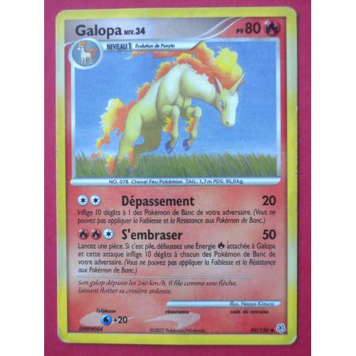 Carte Pokémon Diamant et Perle 59//130 Galopa pv 80