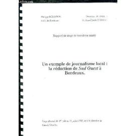 Rapport De Stage  Un Exemple De Journalisme Local  La Redaction De