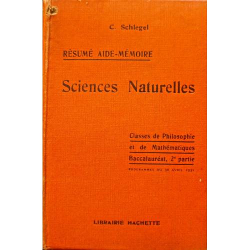 Résumé Aide Mémoire Scientes Naturelles Classe De - 