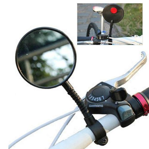 Rétroviseur De Vélo Miroir Bicyclette Sur Le Guidon Sécurité Du Cycliste