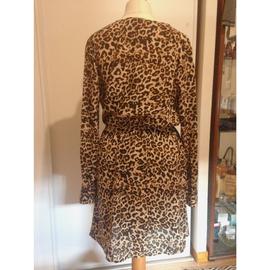 robe leopard rouge zara