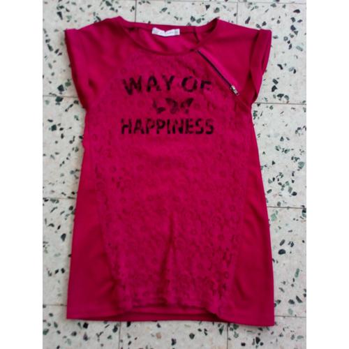 Robe fille à manches courtes Gemo 6 ans fuchsia Rakuten