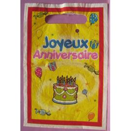 Sac Sachet Plastique Joyeux Anniversaire Rakuten