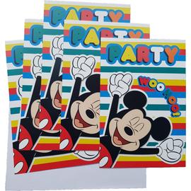 Set 5 Carton D Invitation Avec Enveloppe Disney Mickey Mouse Multicolore Carte Anniversaire 592 Rakuten