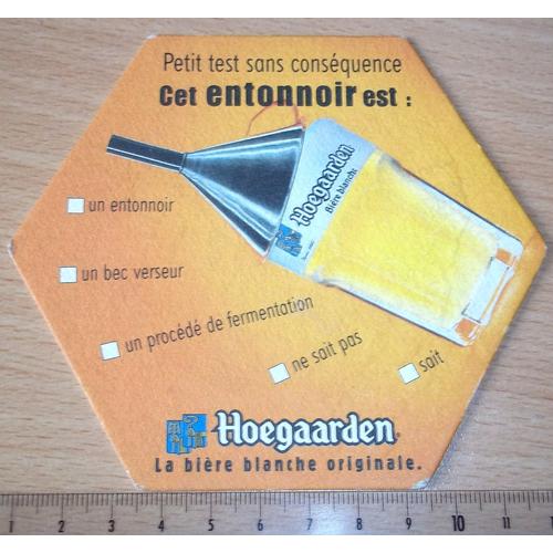 sous bock ancien blanche de hoegaarden