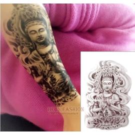 Stickers De Tatouage Temporaire Pour Lart Corporel Bouddha Décalcomanie Jambe Bras Dos Bouddhiste Zen Vacances été