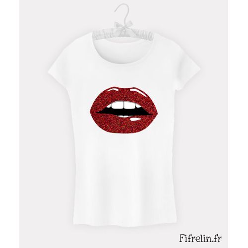 Femmes T Shirt strass paillettes perles COEUR MERCI taille S M L XL 34 36 38 40 rose