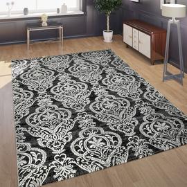 Tapis Créateur Moderne Motif Oriental 3d Tapis De Salon Anthracite Gris Blanc 160x230 Cm