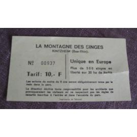 Ticket Dentrée La Montagne Des Singes Kintzheim