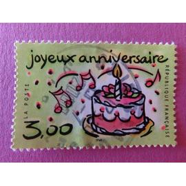 Timbre France Yt 3242 Timbre Joyeux Anniversaire Gateau Avec Bougie 1999 Rakuten