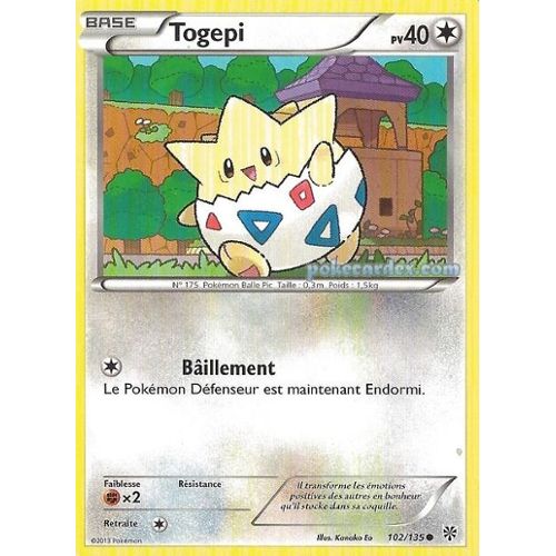 Togepi N&B:Tempête Plasma-102/135-Carte Pokemon Neuve Française