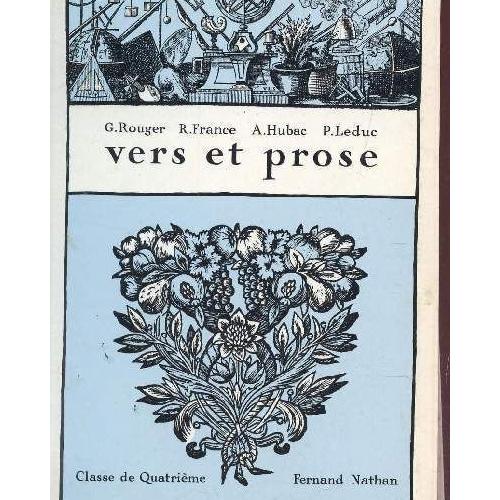 Vers Et Prose Classe De Quatrieme - 