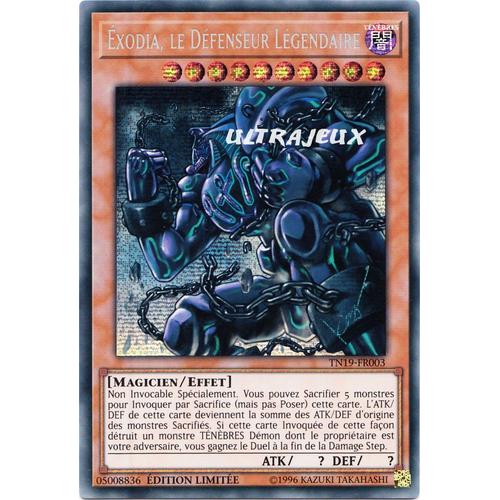 OCCASION Carte Yu Gi Oh EXODIA LE DEFENSEUR LEGENDAIRE TN19-FR003